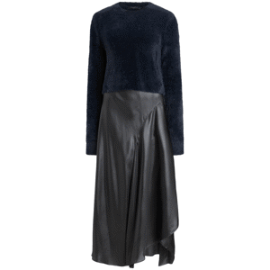 AllSaints Megan 2-In-1 Metallic Foil Maxi Dress